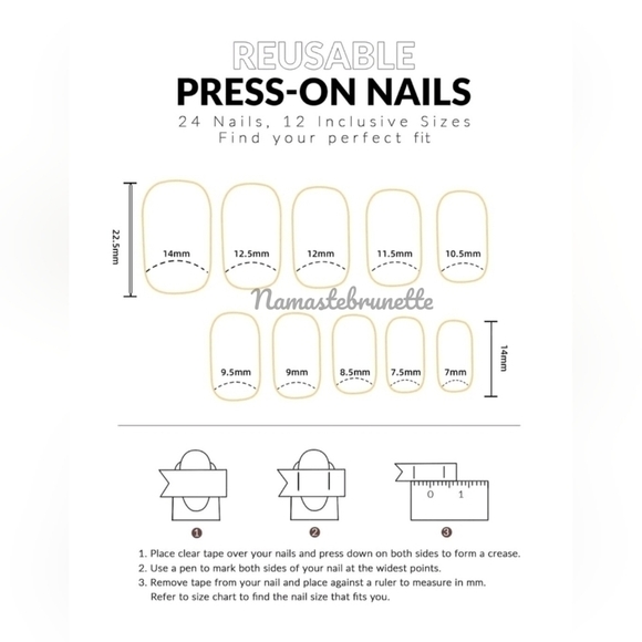 2/$16 Rhinestone Blue Press On Nails - Picture 6 of 8